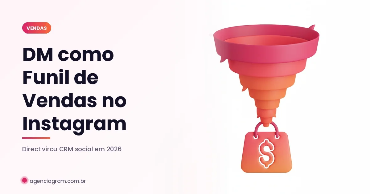 DM do Instagram como Funil de Vendas: O Guia Prático de 2026