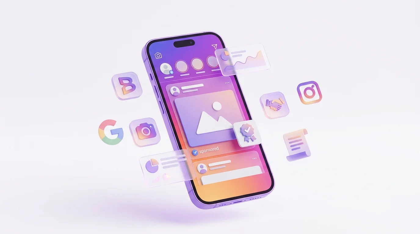 Parceria paga com marcas no Instagram — um dos 7 modelos de monetização em 2026