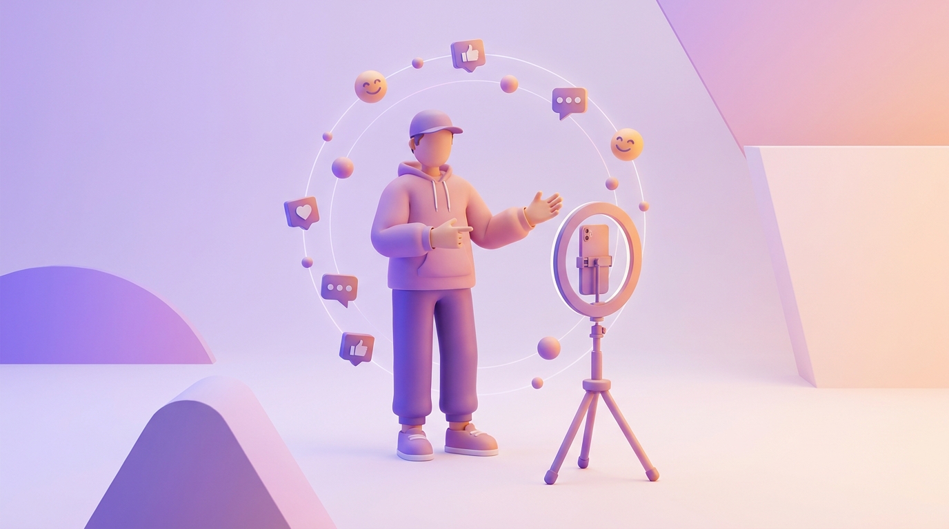 Micro-influenciador no Instagram criando conteúdo profissional