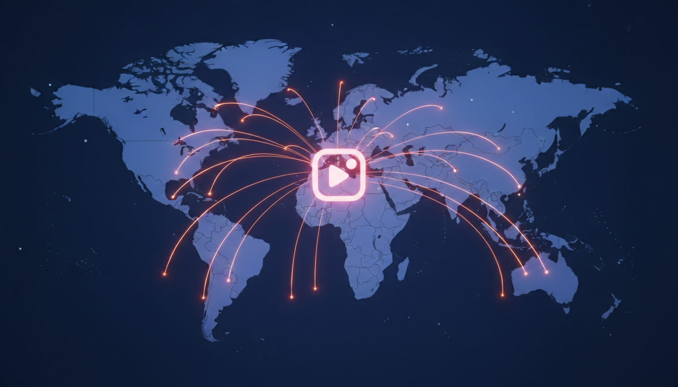 Alcance global do Reels com dublagem em múltiplos países