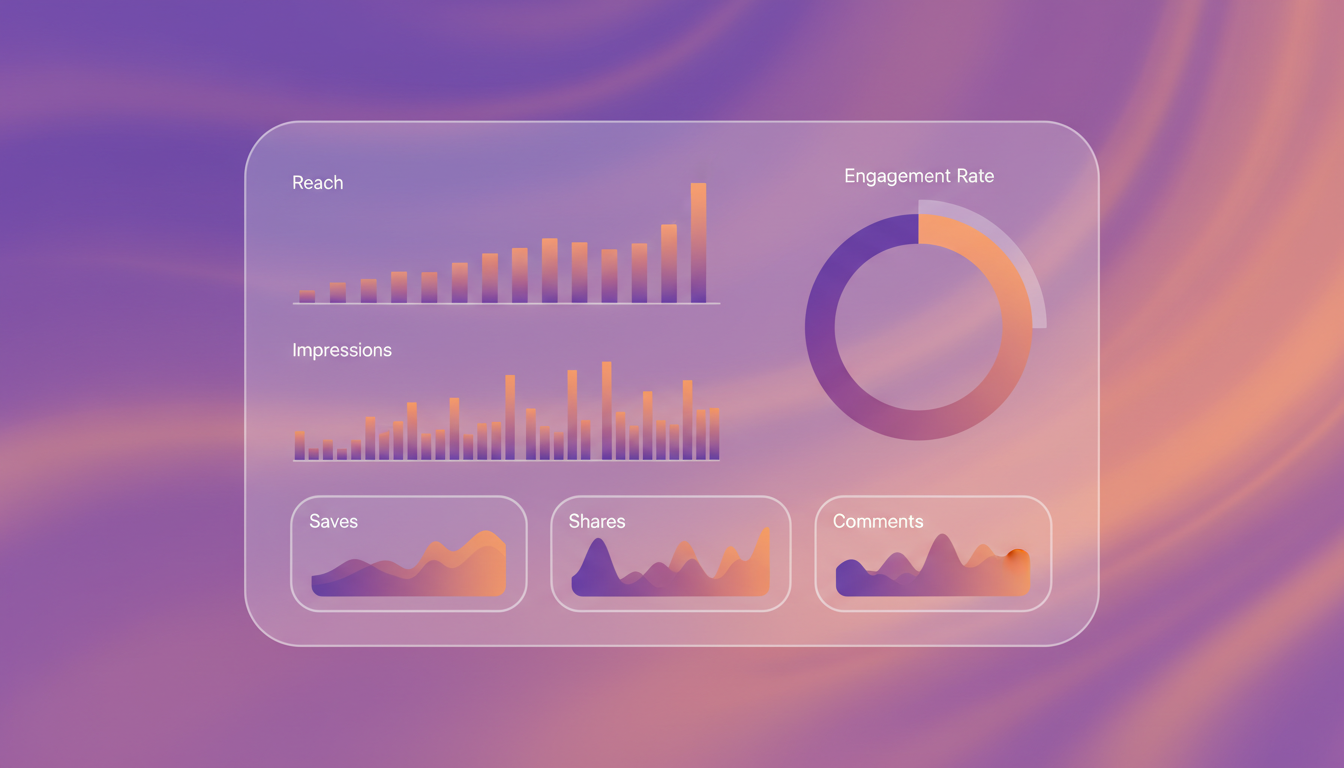 Gráfico de alcance e impressões no Instagram Insights
