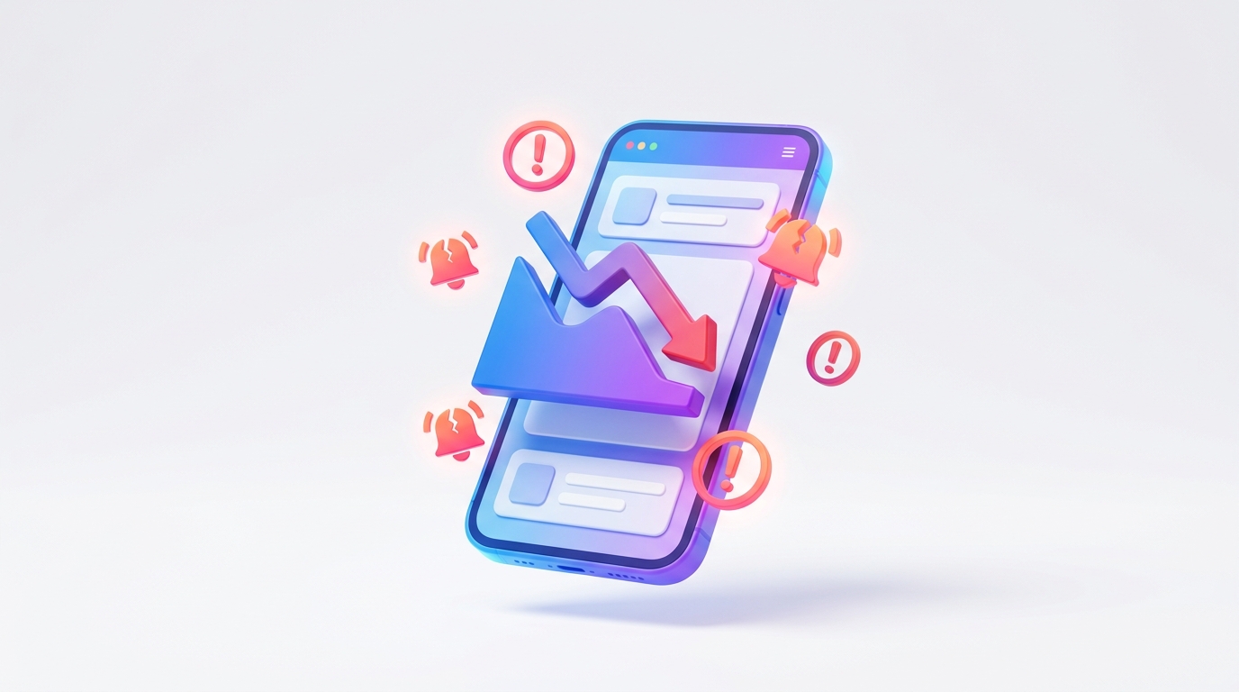 Queda de alcance no Instagram sinalizando possível shadowban na conta