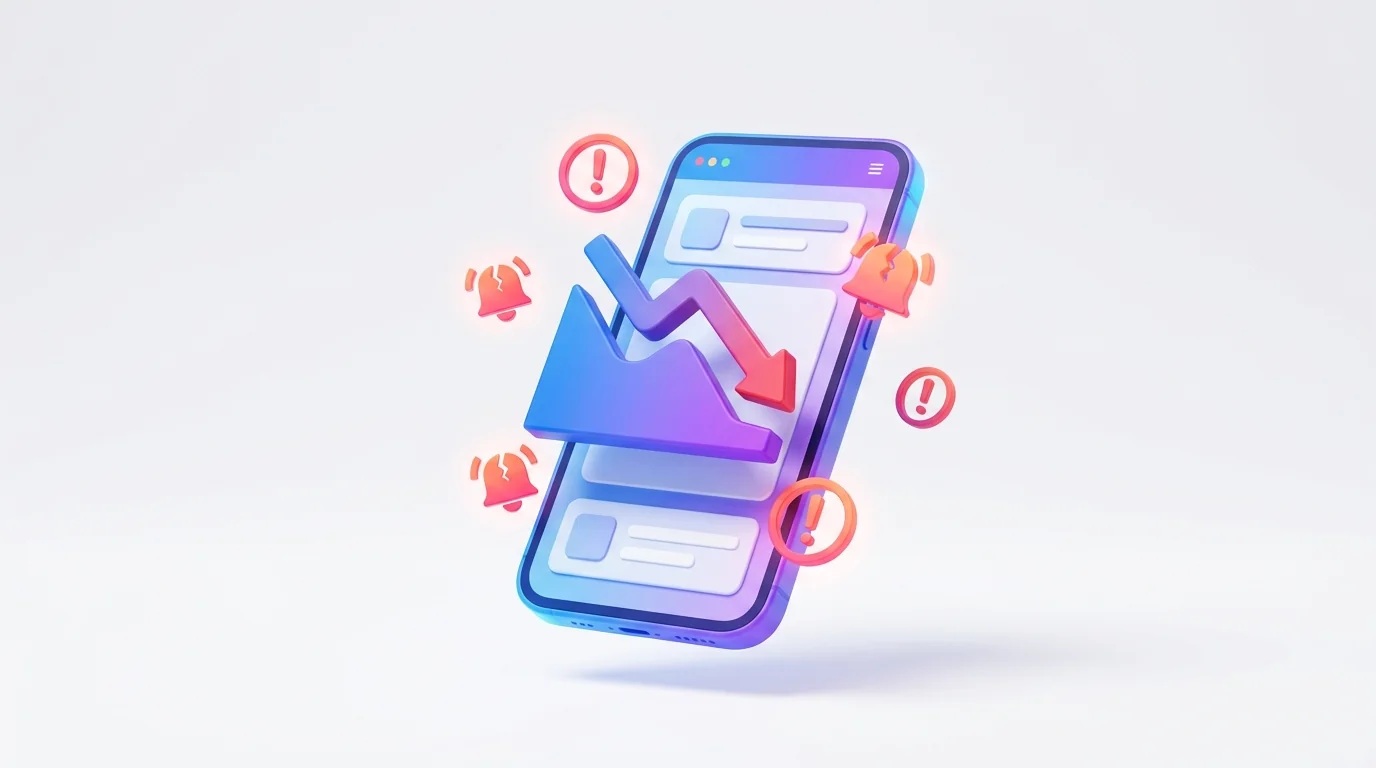 Queda de alcance no Instagram sinalizando possível shadowban na conta