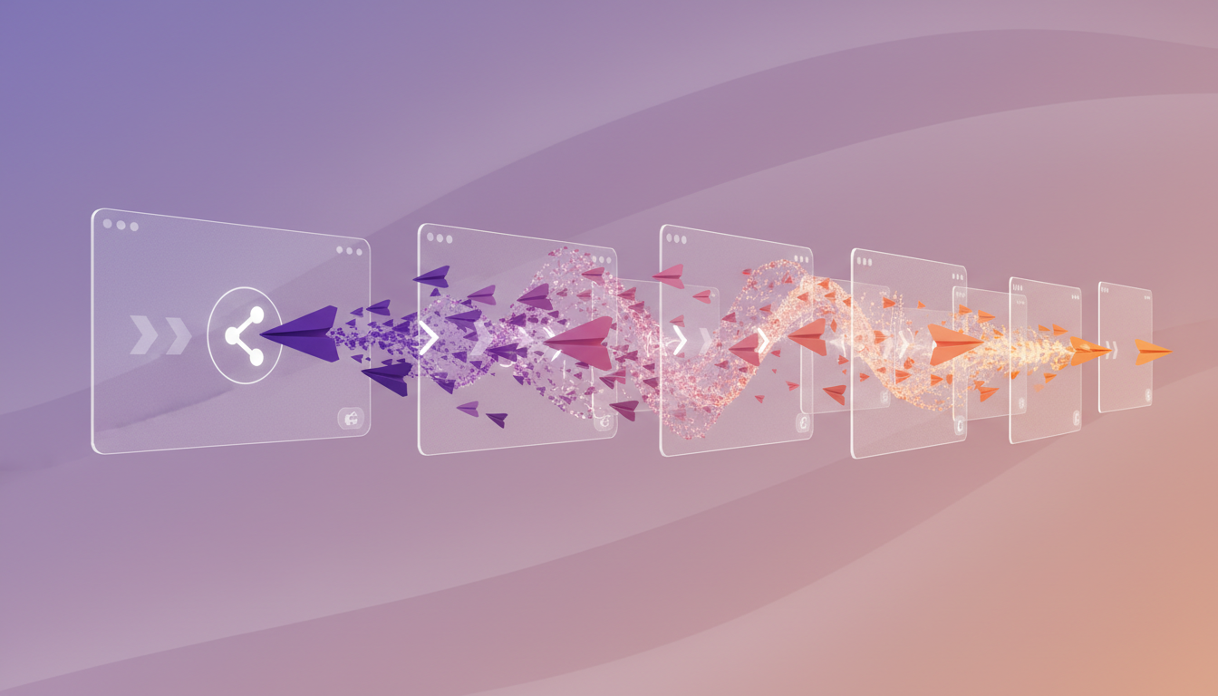 Share rate com envios em cadeia via DM no Instagram