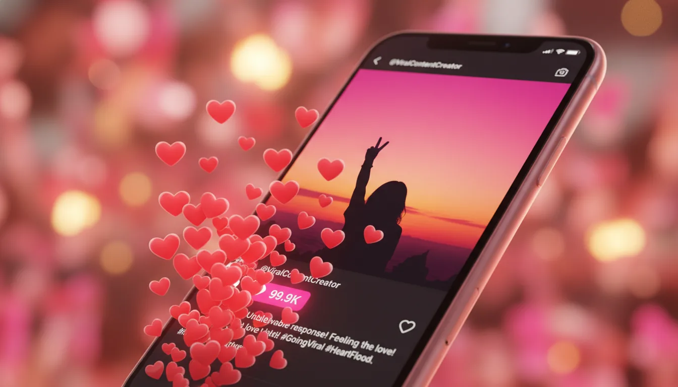 Post no Instagram com muitas curtidas chegando — engajamento automático com perfis brasileiros reais
