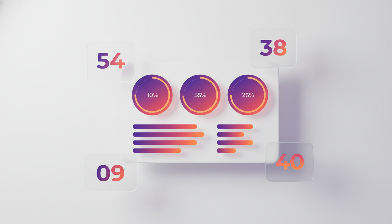 Dashboard do contador de caracteres mostrando estatísticas e barras de progresso em tempo real