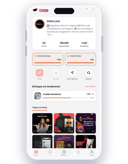 Painel do cliente Agenciagram