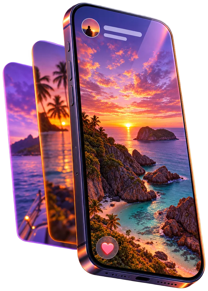 Celular exibindo um vídeo do Instagram salvo na galeria